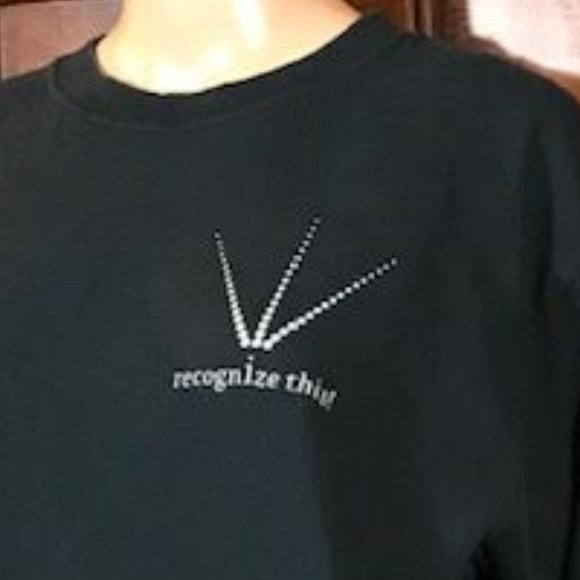 NWOT 'RECOGNIZE THIS' Black Long Sleeve Preshrunk 100% Cotton Tee - Picture 3 of 9